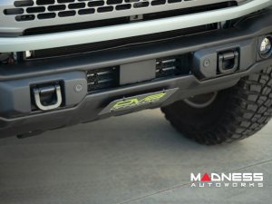 Ford Bronco Front License Plate Relocation Bracket - Factory Capable Steel Bumper - DV8 - Angled Ford Bronco Front License Plate Relocation Bracket - Factory Capable Steel Bumper - DV8 - Angled